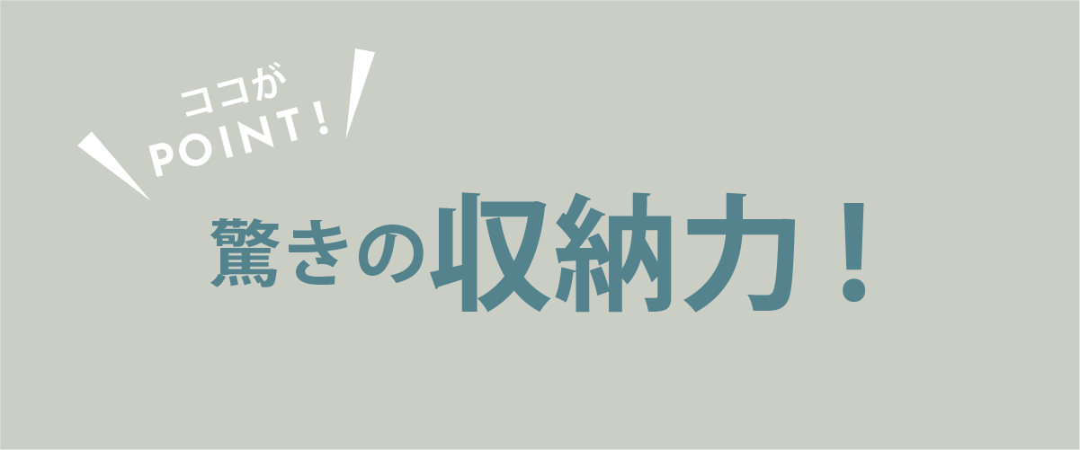 驚きの収納力