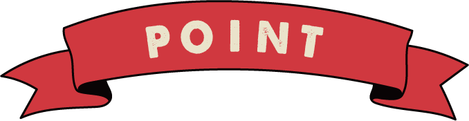 リボンのポイント