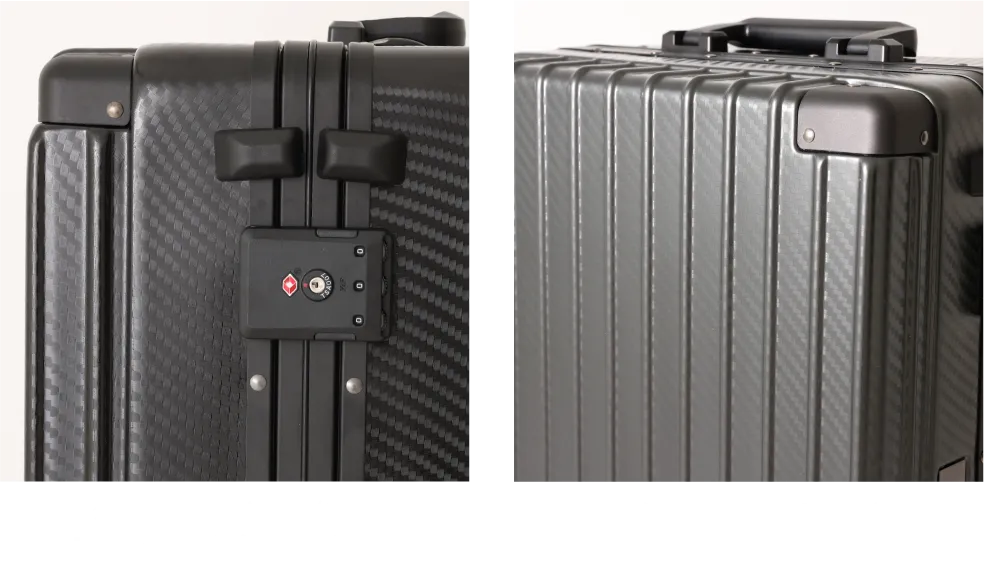 フレームタイプの強化ボディとカーボン調で高級感のあるボディ