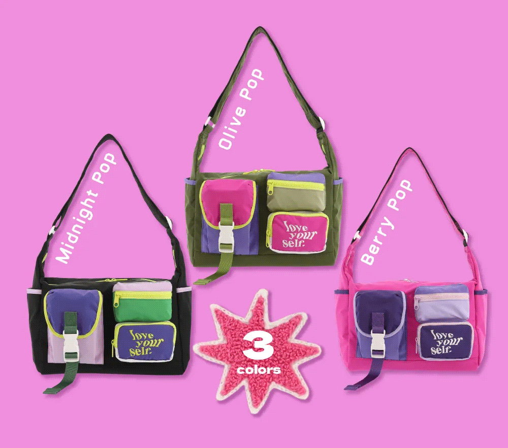 ぱくちーひとみコラボショルダーバッグ3colors