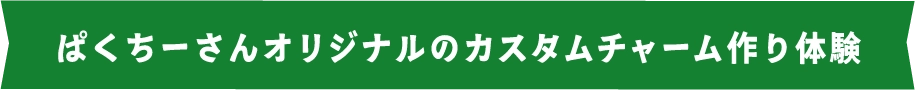 ぱくちーさんオリジナルのカスタムチャーム作り体験
