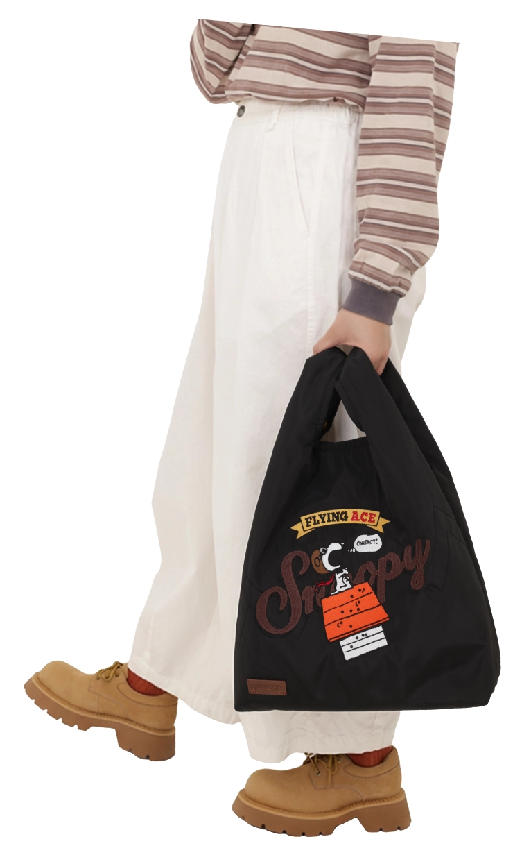 スヌーピーのフライングエースの2wayショルダーバッグのくたっとしたバッグ