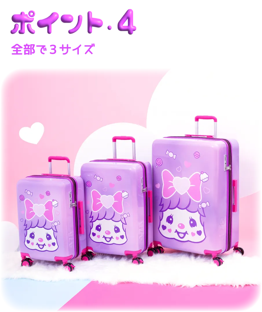 ポイント4 全部で３サイズ