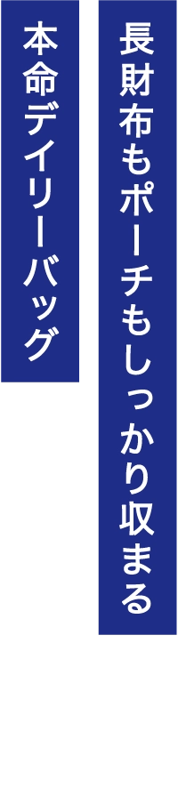 長財布もポーチもすっきり収まる本命デイリーバッグ